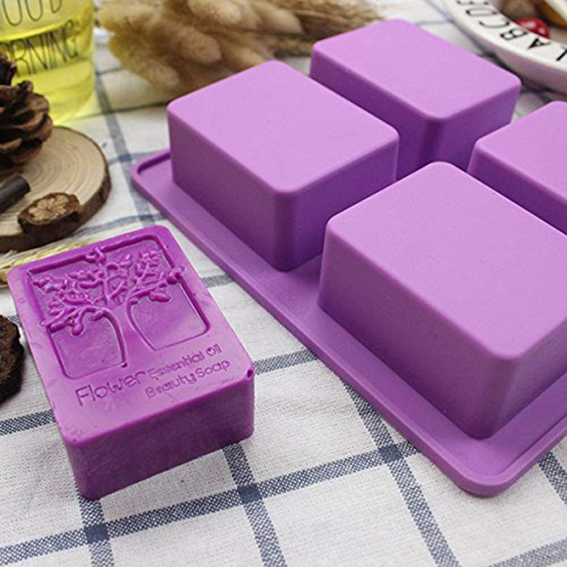 Bath Bomb Mold - Прямоугольная силиконовая форма для мыла «Дерево
