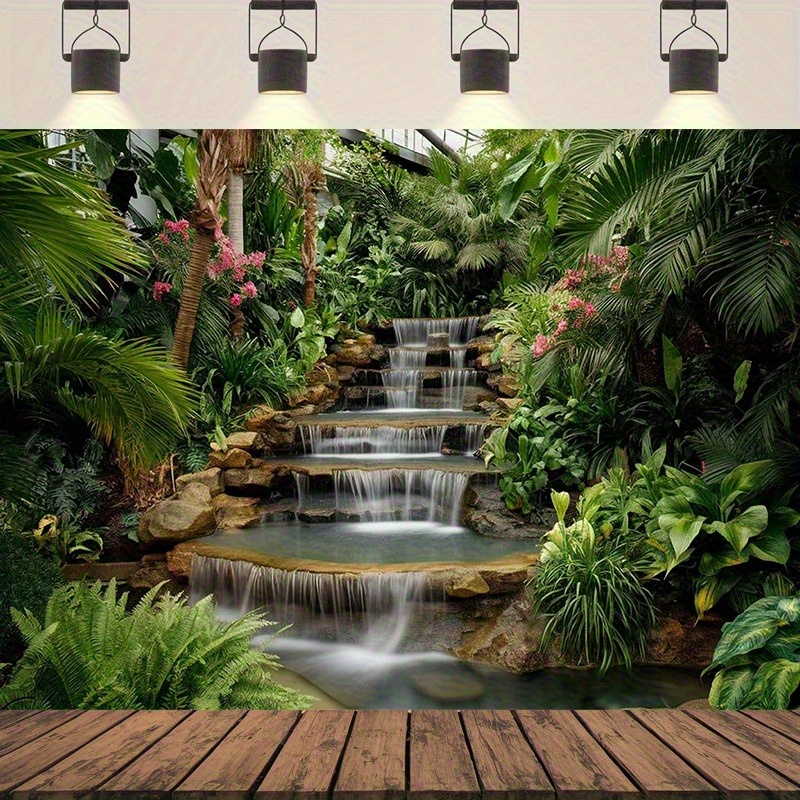Spa Wellness Nature - Настенный гобелен «Водопадный сад»: пышные тропические