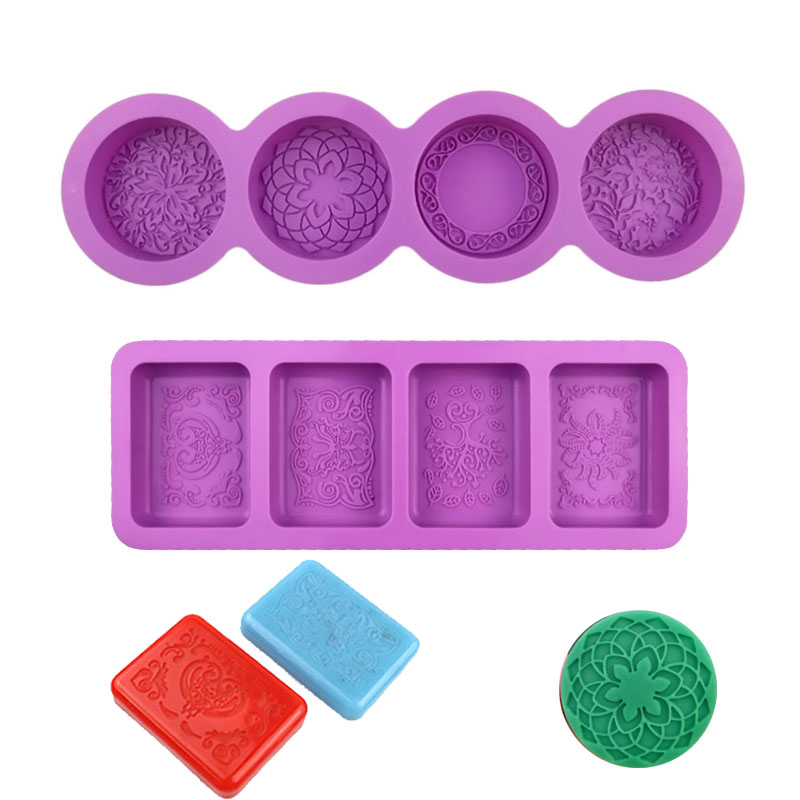 Bath Bomb Mold - Силиконовая форма с цветочным узором для