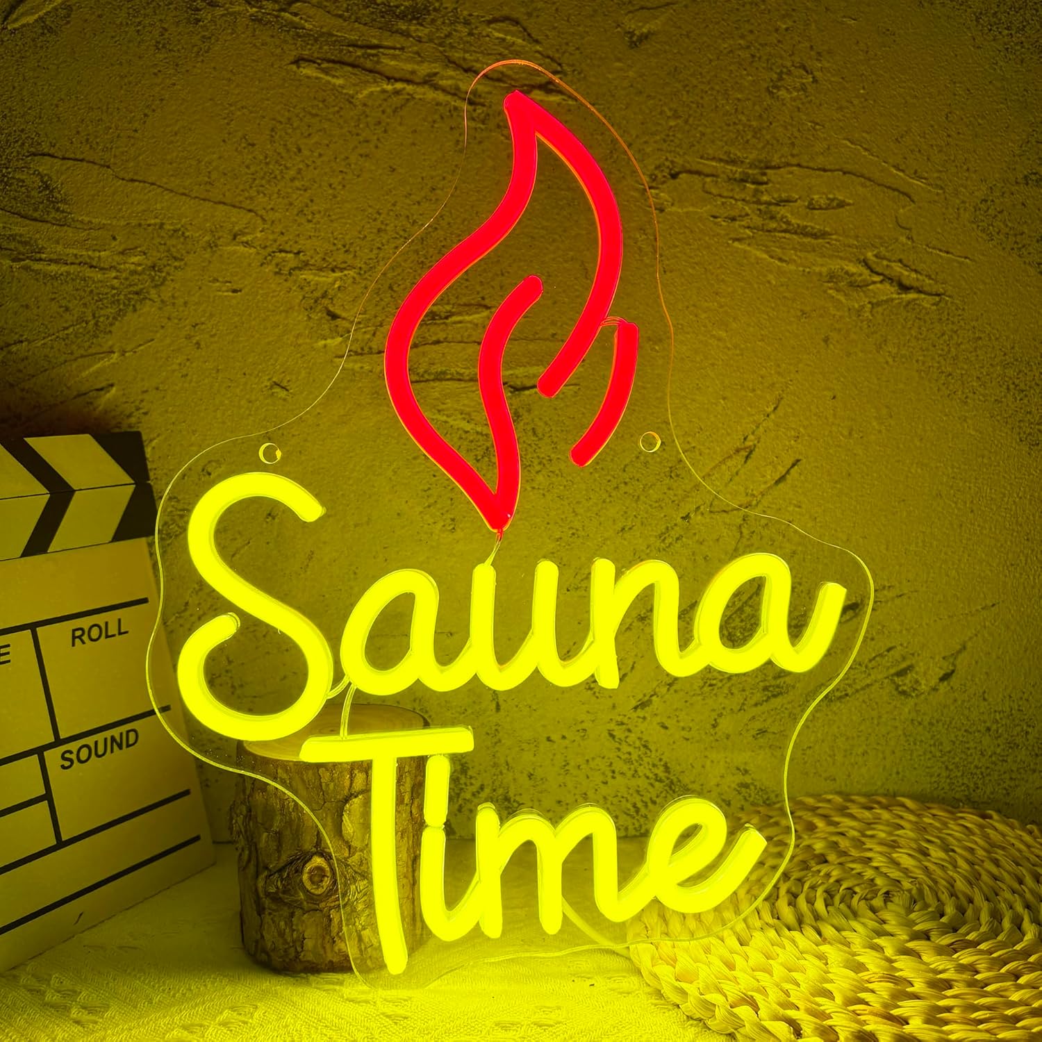 Spa Wellness Gym - Неоновая вывеска «Sauna Time» для дома