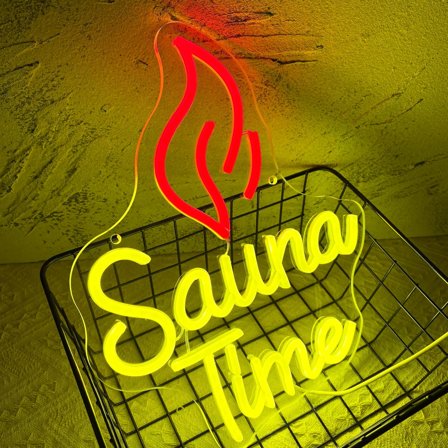 Неоновая вывеска «Sauna Time»  – обзор и цена Spa Wellness Gym